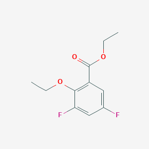 molecular formula C11H12F2O3 B8309188 2-Ethoxy-3,5-difluoro-benzoic acid ethyl ester 