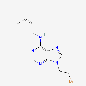 6-[(3-Methylbut-2-en-1-yl)amino]-9-(2-bromoethyl)purine
