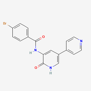 molecular formula C17H12BrN3O2 B8309202 4-Bromo-N-(1,2-dihydro-2-oxo-5-(pyridin-4-yl)pyridin-3-yl)benzamide 