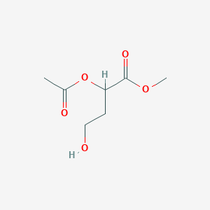 molecular formula C7H12O5 B8309207 Methyl 2-(acetyloxy)-4-hydroxybutanoate 