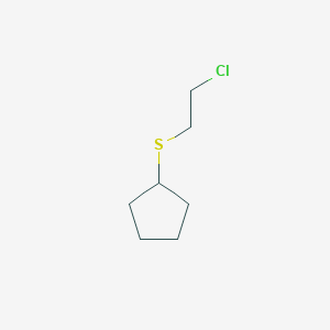 molecular formula C7H13ClS B8309215 (2-Chloroethylthio)cyclopentane 