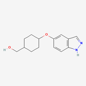 [4-(1H-indazol-5-yloxy)cyclohexyl]methanol
