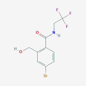 molecular formula C10H9BrF3NO2 B8309238 4-bromo-2-(hydroxymethyl)-N-(2,2,2-trifluoroethyl)benzamide 