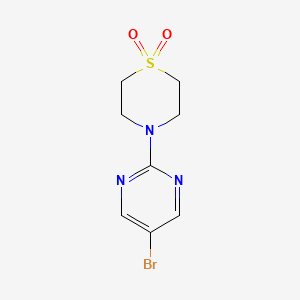 molecular formula C8H10BrN3O2S B8309249 4-(5-Bromopyrimidin-2-yl)thiomorpholine 1,1-dioxide 