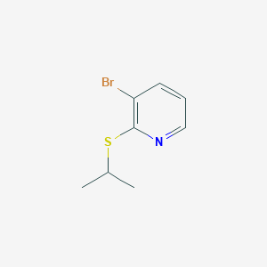 molecular formula C8H10BrNS B8309265 3-Bromo-2-(isopropylthio)pyridine 