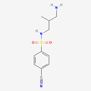 molecular formula C11H15N3O2S B8309277 N-(3-amino-2-methylpropyl)-4-cyanobenzenesulfonamide 