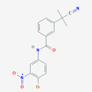 molecular formula C17H14BrN3O3 B8309285 N-(4-bromo-3-nitrophenyl)-3-(2-cyanopropan-2-yl)benzamide 