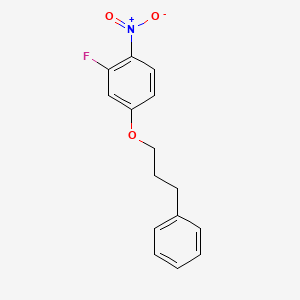 molecular formula C15H14FNO3 B8309292 2-Fluoro-1-nitro-4-(3-phenylpropoxy)benzene 