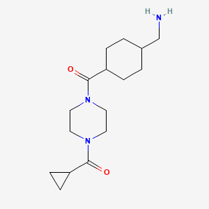 (trans-4-Aminomethyl-cyclohexyl)-(4-cyclopropanecarbonyl-piperazin-1-yl)-methanone