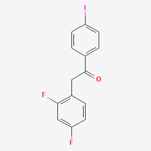 molecular formula C14H9F2IO B8309305 2-(2,4-Difluorophenyl)-1-(4-iodophenyl)ethanone 