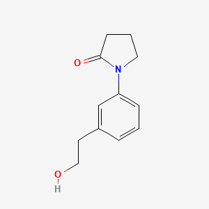 molecular formula C12H15NO2 B8309310 1-[3-(2-Hydroxyethyl)phenyl]-2-pyrrolidinone 