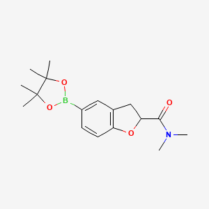 N,N-dimethyl-5-(4,4,5,5-tetramethyl-1,3,2-dioxaborolan-2-yl)-2,3-dihydro-1-benzofuran-2-carboxamide