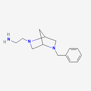 molecular formula C14H21N3 B8309330 2-Benzyl-5-(2-aminoethyl)-2,5-diazabicyclo[2.2.1]heptane 
