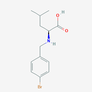 molecular formula C13H18BrNO2 B8309365 (2S)-2-[(4-bromobenzyl)amino]-4-methylpentanoic acid 