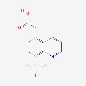 molecular formula C12H8F3NO2 B8309506 2-(8-(Trifluoromethyl)quinolin-5-yl)acetic acid 