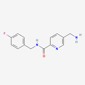 molecular formula C14H14FN3O B8309521 5-(Aminomethyl)-pyridine-2-carboxylic acid 4-fluoro-benzylamide 