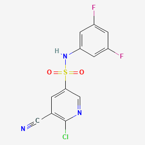 molecular formula C12H6ClF2N3O2S B8309529 6-chloro-5-cyano-N-(3,5-difluorophenyl)pyridine-3-sulfonamide 