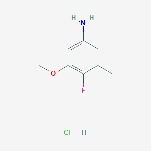 molecular formula C8H11ClFNO B8309566 4-Fluoro-3-methoxy-5-methylaniline hydrochloride CAS No. 1357103-70-8