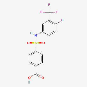 4-[N-(4-fluoro-3-trifluoromethylphenyl)sulfamoyl)benzoic acid