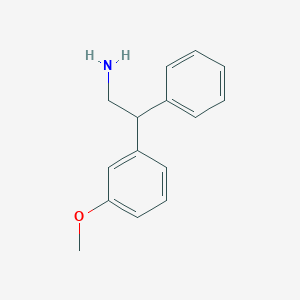 molecular formula C15H17NO B8309591 2-(3-Methoxy-phenyl)-2-phenyl-ethylamine 