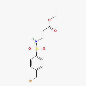 Ethyl 3-({[4-(bromomethyl)phenyl]sulfonyl}amino)propionate