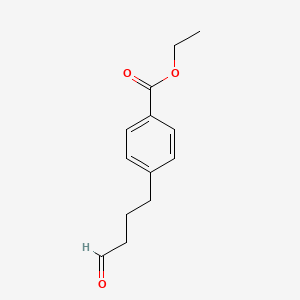 molecular formula C13H16O3 B8309599 Ethyl 4-(4-oxobutyl)benzoate 