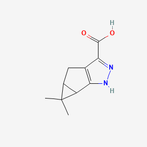 (+/-)-1,1-Dimethyl-1a,3,5,5a-tetrahydro-1H-2,3-diaza-cyclopropa[a]pentalene-4-carboxylic acid