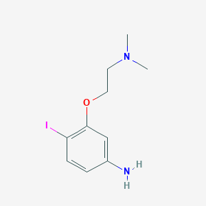 molecular formula C10H15IN2O B8309674 3-(2-Dimethylaminoethoxy)-4-iodoaniline 