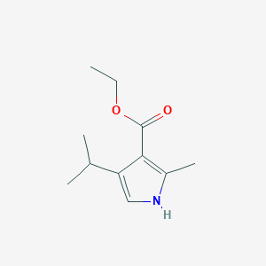 molecular formula C11H17NO2 B8309688 ethyl 4-isopropyl-2-methyl-1H-pyrrole-3-carboxylate 