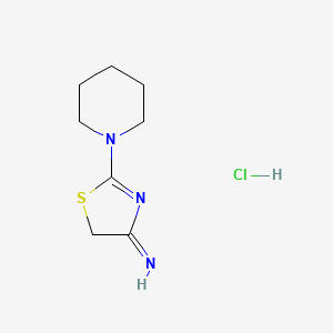 molecular formula C8H14ClN3S B8309694 2-Piperidino-4-imino-2-thiazoline hydrochloride 