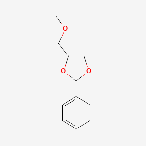 molecular formula C11H14O3 B8309706 2-Phenyl 4-methoxymethyl 1,3-dioxolane 
