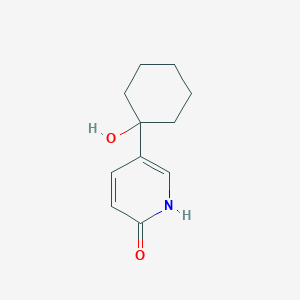 molecular formula C11H15NO2 B8309744 5-(1-Hydroxycyclohexyl)-2(1H)-pyridinone 