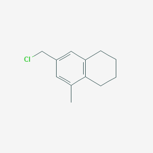 molecular formula C12H15Cl B8309752 7-(Chloromethyl)-5-methyl-1,2,3,4-tetrahydronaphthalene 