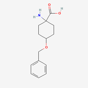 molecular formula C14H19NO3 B8309762 1-Amino-4-benzyloxycyclohexane-1-carboxylic acid 