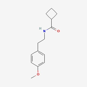 molecular formula C14H19NO2 B8309773 N-[2-(4-methoxyphenyl)ethyl]cyclobutanecarboxamide 