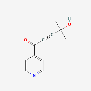 molecular formula C11H11NO2 B8309798 4-Hydroxy-4-methyl-1-(pyridin-4-yl)pent-2-yn-1-one 