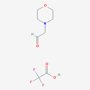 molecular formula C8H12F3NO4 B8309811 2-Morpholinoacetaldehyde trifluoroacetate 