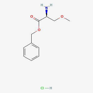 molecular formula C11H16ClNO3 B8309884 (S)-2-amino-3-methoxypropionic acid benzyl ester hydrochloride 