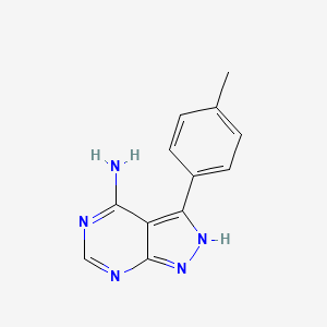 molecular formula C12H11N5 B8309892 3-p-tolyl-1H-pyrazolo[3,4-d]pyrimidin-4-amine 