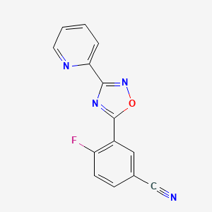 3-(2-Pyridyl)-5-(5-cyano-2-fluorophenyl)-1,2,4-oxadiazole