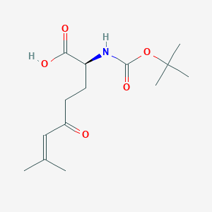 molecular formula C14H23NO5 B8309904 (S)-2-(tert-butoxycarbonylamino)-7-methyl-5-oxooct-6-enoic acid 