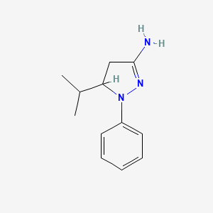 molecular formula C12H17N3 B8309923 3-Amino-5-isopropyl-1-phenyl-2-pyrazoline 
