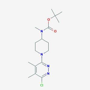 molecular formula C17H27ClN4O2 B8309939 tert-Butyl 1-(6-chloro-4,5-dimethylpyridazin-3-yl)piperidin-4-yl(methyl)carbamate 