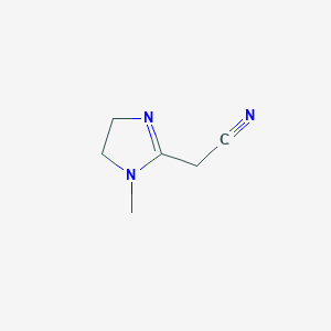 molecular formula C6H9N3 B8309946 1-Methyl-2-cyanomethyl-2-imidazoline 