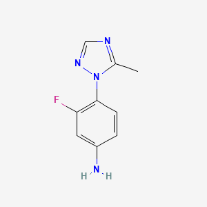 3-Fluoro-4-(5-methyl-[1,2,4]triazol-1-yl)-phenylamine