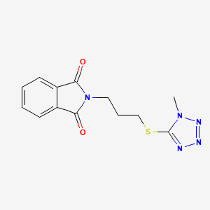 molecular formula C13H13N5O2S B8309992 1-Methyl-5-[3-(phthalimido)propylthio]-1,2,3,4-tetrazole 