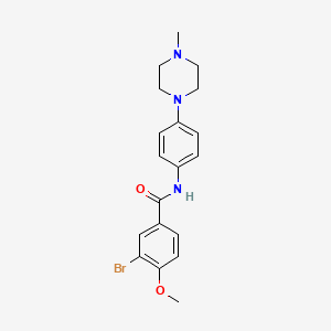 molecular formula C19H22BrN3O2 B8309997 3-Bromo-4-methoxy-N-[4-(4-methyl-piperazin-1-yl)-phenyl]-benzamide 