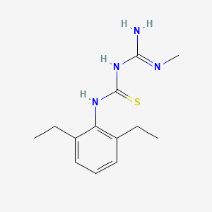 molecular formula C13H20N4S B8310001 N-(2,6-Diethylphenyl)-N'-(N'-methylcarbamimidoyl)thiourea CAS No. 88778-06-7