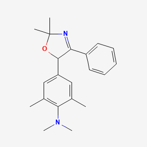 molecular formula C21H26N2O B8310008 3-Oxazoline, 2,2-dimethyl-5-(4-(dimethylamino)-2,6-dimethylphenyl)-4-phenyl- CAS No. 79213-91-5