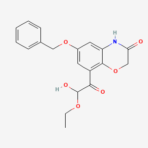 molecular formula C19H19NO6 B8310012 6-benzyloxy-8-(2-ethoxy-2-hydroxyacetyl)-4H-benzo[1,4]oxazin-3-one 